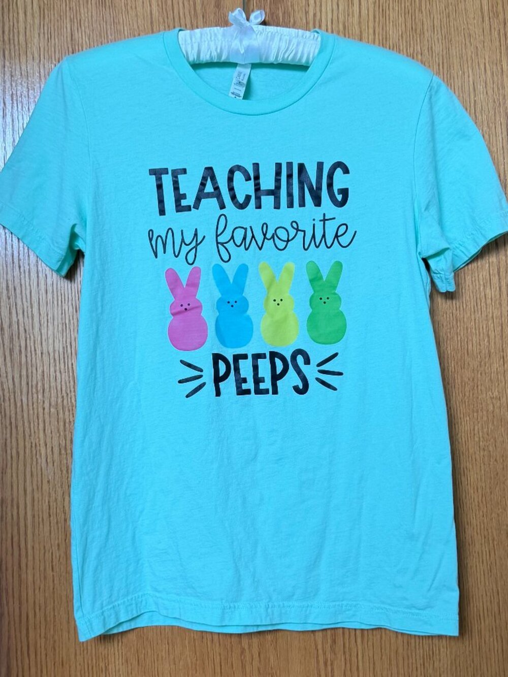 Teaching My Favorite Peeps Teacher Tee | Mint Green | Size Medium